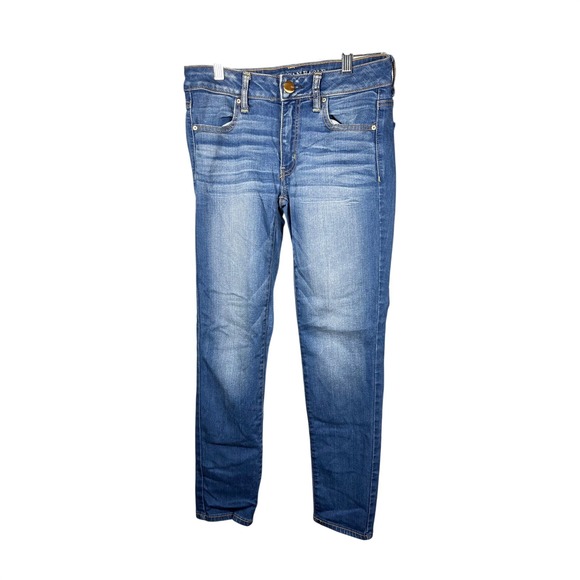 AmericanEagleOutfitters Jegging Ankle SuperStretchMid Rise BlueJeansWomensSize 6 - Picture 1 of 4